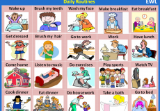 Основные английские глаголы для описания ежедневных дел и привычек